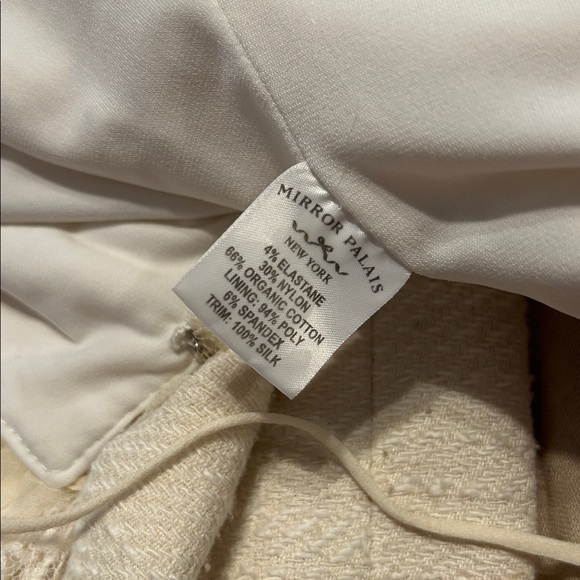 Mirror Palais Cream Textured Blouse - Picture 6 of 6